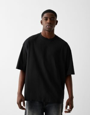 Oversized short sleeve Tshirt Black - XL